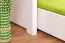 Letto a castello "Easy Premium Line" K19/h in faggio massello bianco, incl. letto a scomparsa e 2 pannelli laterali - 90 x 200 cm, testiera e pediera forate, divisibile