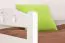 Letto a castello "Easy Premium Line" K19/h in faggio massello bianco, incl. letto a scomparsa e 2 pannelli laterali - 90 x 200 cm, testiera e pediera forate, divisibile