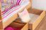 Letto a castello divisibile 90 x 200 cm in faggio massello naturale | 2 cassetti | Design moderno | Sicurezza per bambini | K19/n