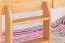 Letto a castello divisibile 90 x 200 cm in faggio massello naturale | 2 cassetti | Design moderno | Sicurezza per bambini | K19/n