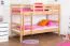 Letto a castello divisibile K20/n | Faggio massiccio naturale | Materasso molle Bonnell | 90 x 200 cm