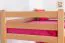 Letto a castello divisibile K20/n | Faggio massiccio naturale | Materasso molle Bonnell | 90 x 200 cm