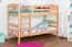 Letto a castello divisibile Easy Premium Line K21/n | Faggio massello naturale | 90 x 200 cm | Design moderno | Sicurezza e versatilità