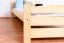 Letto singolo in pino massello naturale 84 | Rete a doghe inclusa | 120 x 200 cm | Design moderno
