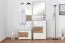 Set ingresso 4 pezzi Manase | Rovere marrone e bianco lucido | Design moderno | Laccatura UV