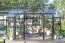Serra Chili PRO 02, versione: vetro reale 4 mm, 431 x 433 x 255 cm, colore profilo nero, incl. 4 lucernari e sottostruttura