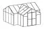 Serra Chili PRO 02, versione: vetro reale 4 mm, 431 x 433 x 255 cm, colore profilo nero, incl. 4 lucernari e sottostruttura