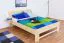 Letto francese faggio massello naturale 110A | Rete a doghe inclusa | 140 x 200 cm | Design moderno