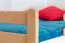 Letto a soppalco una piazza e mezza "Easy Premium Line" K23/n, faggio massello naturale, laccato, divisibile - 120 x 200 cm
