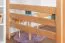 Letto a soppalco una piazza e mezza "Easy Premium Line" K23/n, faggio massello naturale, laccato, divisibile - 120 x 200 cm