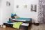 Letto singolo Easy Premium Line K1/1h | Faggio massello testa di moro | Letto a scomparsa | 90 x 200 cm