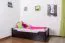 Letto singolo Easy Premium Line K1/1h | Faggio massello testa di moro | Letto a scomparsa | 90 x 200 cm