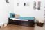 Letto singolo Easy Premium Line K1/1h | Faggio massello testa di moro | Letto a scomparsa | 90 x 200 cm