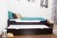Letto singolo Easy Premium Line K1/1h | Faggio massello testa di moro | Letto a scomparsa | 90 x 200 cm
