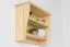 Mensola da parete in pino massello naturale Junco 337 | 48 x 64 x 24 cm | Design moderno e robusto