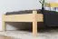 Letto singolo pino massello naturale 86 | Rete a doghe inclusa | 100 x 200 cm | Design moderno