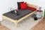 Letto singolo pino massello naturale 86 | Rete a doghe inclusa | 100 x 200 cm | Design moderno