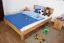 Letto una piazza e mezza "Wooden Nature" 02, rovere massello, oliato - 120 x 200 cm (l x l)