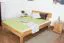 Letto futon in rovere massello oliato 140 x 200 cm | Design moderno | Massima stabilità