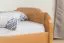 Letto singolo "Wooden Nature" 140, faggio massiccio, naturale - 90 x 200 cm (l x l)