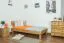 Letto singolo "Wooden Nature" 01, rovere massello, oliato - 100 x 200 cm (l x l)