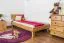 Letto singolo "Wooden Nature" 02, rovere massello, oliato - 100 x 200 cm (l x l)