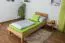 Letto futon in faggio massello oliato 90 x 200 cm | Design moderno | Alta stabilità | Facile da abbinare