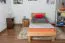 Letto futon in faggio massello oliato 90 x 200 cm | Design moderno | Alta stabilità | Facile da abbinare