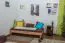 Letto futon in faggio massello oliato | 90 x 200 cm | Design moderno e robusto