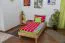 Letto futon in faggio massello oliato | 90 x 200 cm | Design moderno e robusto