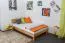Letto futon in faggio massello oliato | Design moderno | 120 x 200 cm | Struttura robusta