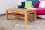 Tavolino "Wooden Nature" 420 | Faggio massello naturale | 45 x 105 x 65 cm | Design moderno e stabile