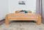 Letto matrimoniale "Wooden Nature" 140, faggio massello, naturale, incl. rete a doghe - 160 x 200 cm (l x l)