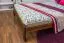 Letto alla francese "A5", pino massiccio, color noce, incl. rete a doghe - 140 x 200 cm