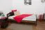 Letto singolo pino massello noce A7 | Rete a doghe inclusa | 90 x 200 cm | Design moderno