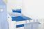 Set biancheria da letto bambini 2 pezzi | Motivo delfino | 100% cotone | Blu | 140 x 200 cm + 80 x 80 cm