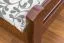 Letto singolo "Easy Premium Line" K1/2n in faggio massello laccato color marrone scuro - 90 x 190 cm