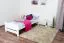 Letto singolo in pino massello bianco 84 | Rete a doghe inclusa | 80 x 200 cm | Design moderno