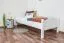 Letto singolo 113, faggio massello, bianco, incl. rete a doghe - 80 x 200 cm