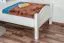 Letto singolo 113, faggio massello, bianco, incl. rete a doghe - 80 x 200 cm