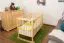 Culla 104 in pino massiccio naturale | Rete a doghe regolabile | 60 x 120 cm | Design moderno