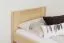 Letto singolo 111, faggio massello, naturale, incl. rete a doghe - 90 x 200 cm