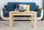 Tavolino in pino massello naturale Junco 484 | 90 x 60 x 50 cm | Design moderno e robusto