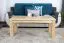 Tavolino in pino massello naturale Junco 483 | 120 x 60 x 50 cm | Design moderno e robusto