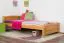 Letto singolo in pino massello color ontano 80 | Rete a doghe inclusa | 100 x 200 cm | Design moderno