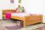 Letto singolo in pino massello color ontano 80 | Rete a doghe inclusa | 100 x 200 cm | Design moderno