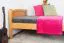 Letto singolo in pino massello color ontano 80 | Rete a doghe inclusa | 100 x 200 cm | Design moderno