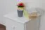 Comodino in pino massello laccato bianco 009 | 2 cassetti capienti | 55 x 42 x 42 cm | Stile moderno e compatto