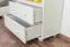 Scaffale B001 in pino massiccio laccato bianco | 190 x 80 x 42 cm | 2 cassetti, 4 scomparti, stile moderno