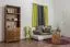 Libreria W002 in pino massiccio color rovere | 190 x 80 x 42 cm | Design moderno e ampio spazio